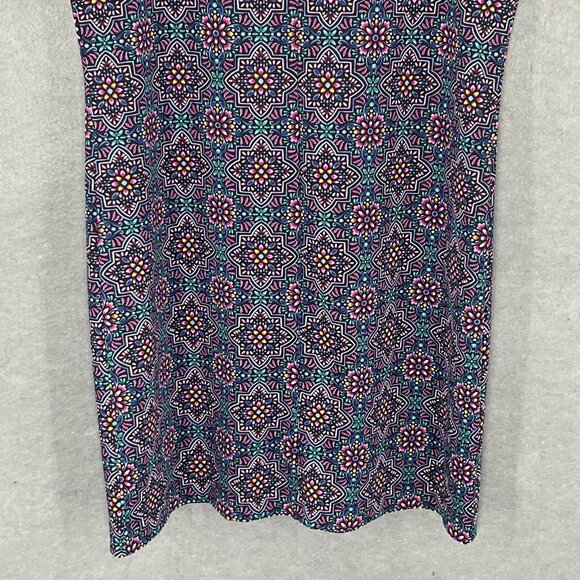 Talbots Dress Women XL Floral Patterned V-Neck Sleevless Multi-color Stretch - Picture 7 of 12